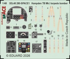 Eduard 3DL48280 Hampden TB Mk. I torpedo bomber SPACE ICM 1/48