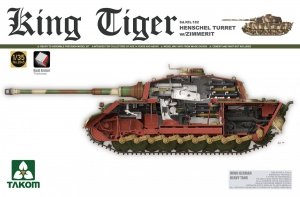 Takom 2045S King Tiger Sd.Kfz.182 HENSCHEL TURRET w/ZIMMERIT /full interior/ w/New Track Parts 1/35