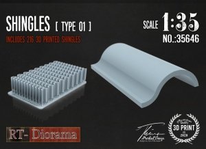 RT-Diorama 35646 Shingles [Type 1] 216 pieces 1/35