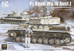 Border Model BT-006 Pz.Beob.Wg. IV Ausf. J w/Commander&Infantry 1/35