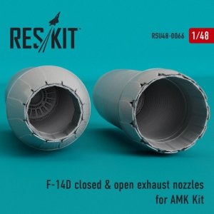 RESKIT RSU48-0066 F-14D Tomcat closed & open exhaust nozzles for Amk kit 1/48