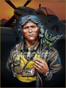 Young Miniatures YM1856 USAAF FIGHTER PILOT 1944 1/10