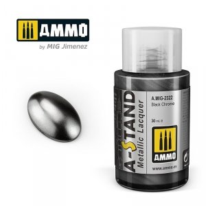Ammo of Mig 2322 A-STAND Black Chrome 30ml