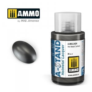 Ammo of Mig 2424 A-STAND Hot Metal Carbon 30ml
