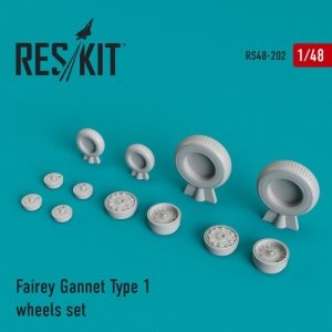 RESKIT RS48-0202 Fairey Gannet Type 1 wheels set 1/48