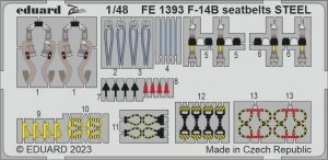 Eduard FE1393 F-14B seatbelts STEEL GREAT WALL HOBBY 1/48