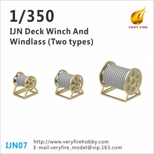 Very Fire IJN07 IJN Deck Winch and WIndlass (28 sets) 1/350