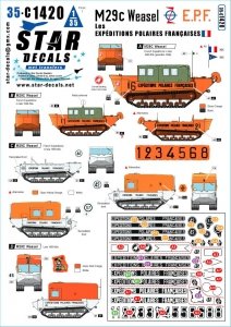 Star Decals 35-C1420 M29C Weasel - E.P.F. Les Expeditions Polaires Francaises. French Polar Expeditions in the 1940-60s 1/35