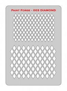 Paint Forge PFST003M STENCIL - DIAMONDS