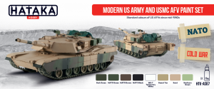 Hataka HTK-AS67  Modern US Army and USMC AFV paint set (8x17ml)