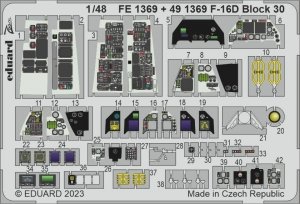 Eduard FE1369 F-16D Block 30 KINETIC MODEL 1/48