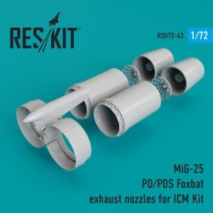 RESKIT RSU72-0043 MiG-25 PD/PDS Foxbat exhaust nozzles for ICM 1/72