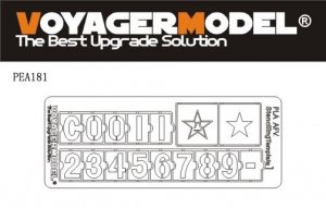 Voyager Model PEA181 Chinese PLA AFV Stenciling Template 1 For all 1/35
