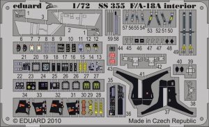 Eduard SS355 F/A-18A interior Zoom set for ACADEMY 1/72