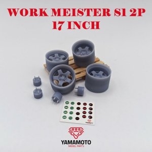 Yamamoto Model Parts YMPRIM5 Work Meister S1 2P 17 4 Nuts 1/24