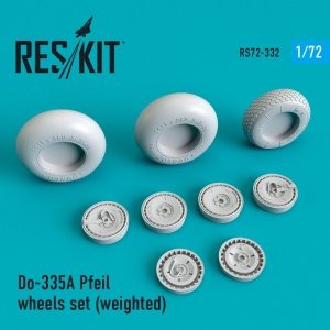 RESKIT RS72-0332 DO-335В PFEIL WHEELS SET (WEIGHTED) 1/72