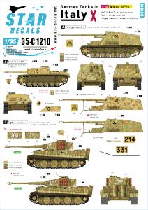 Star Decals 35-C1210 German tanks in Italy # 10. Mixed AFVs 1/35