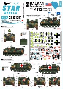 Star Decals 35-C1257 US M113 in IFOR service in Bosnia 1996-97 1/35
