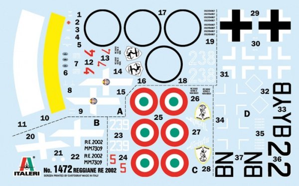 Italeri 1472 Reggiane Re.2002 Ariete 1/72