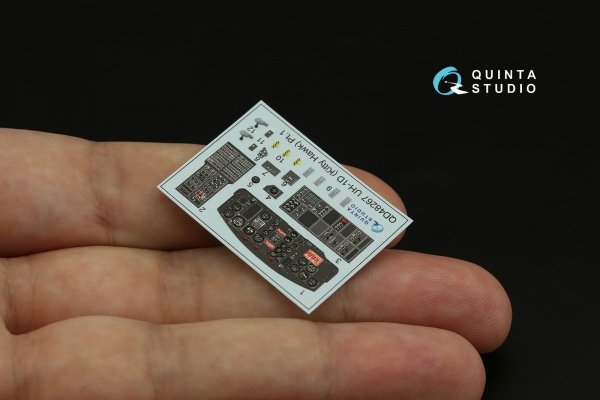 Quinta Studio QD48267 UH-1D 3D-Printed coloured Interior on decal paper (KittyHawk) 1/48