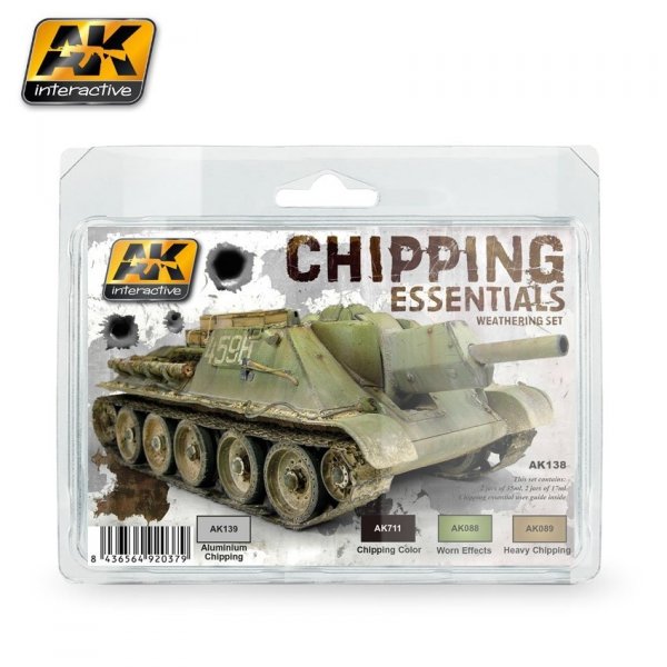 AK Interactive AK138 CHIPPING ESSENTIALS WEATHERING SET
