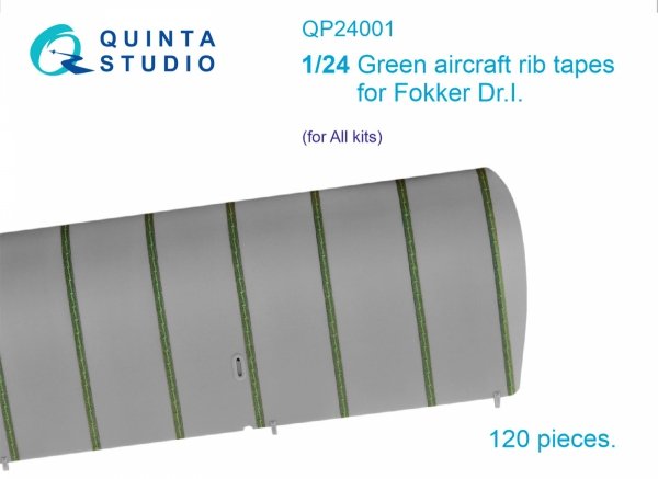 Quinta Studio QP24001 Green rib tapes Fokker Dr.I (All kits) 1/24