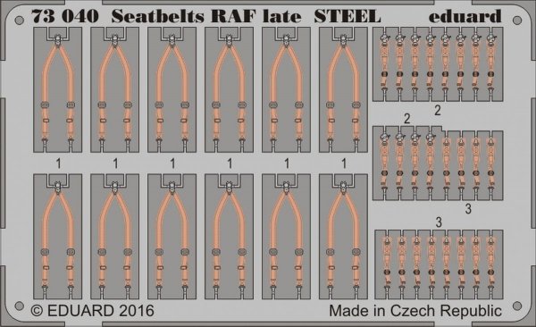 Eduard 73040 Seatbelts RAF late STEEL 1/72