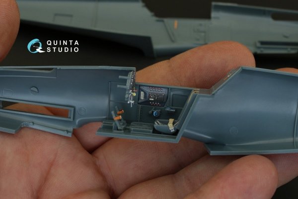 Quinta Studio QD48083 Bf 109F-2/F-4 3D-Printed &amp; coloured Interior on decal paper (for Eduard kit) 1/48