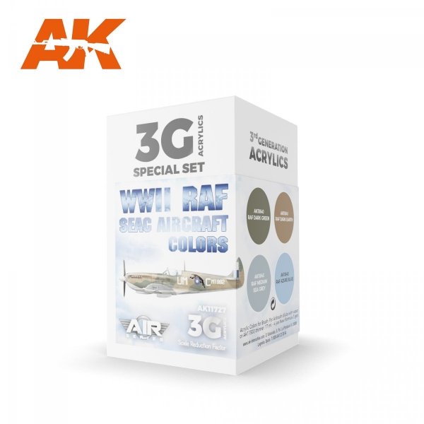 AK Interactive AK11727 WWII RAF SEAC AIRCRAFT COLORS 4x17 ml