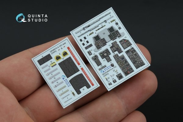Quinta Studio QD48474 A-10C 3D-Printed coloured Interior on decal paper (GWH) 1/48