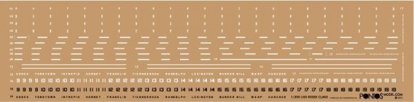 Pontos 35032WD1 USS CV-9 Essex Wooden Deck type 1 1943 (1:350)