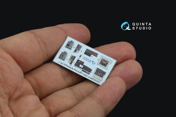 Quinta Studio QD48288 F-35A 3D-Printed &amp; coloured Interior on decal paper (Tamiya) 1/48