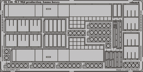 Eduard 36156 M-7 Mid production ammo boxes 1/35 Dragon