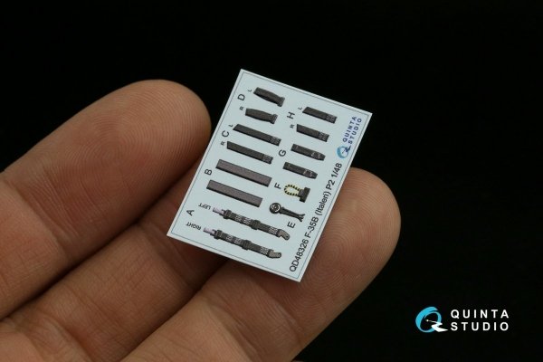 Quinta Studio QD48326 F-35B 3D-Printed &amp; coloured Interior on decal paper (Italeri) 1/48