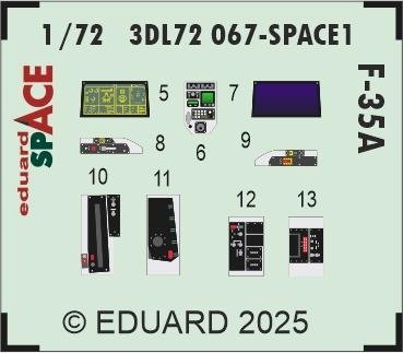 Eduard 3DL72067 F-35A SPACE EDUARD 1/72