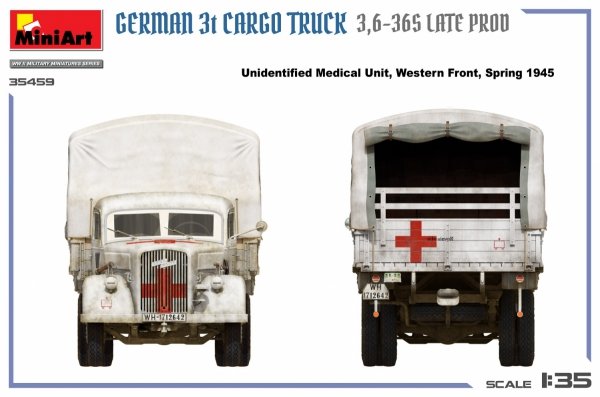 MiniArt 35459 German 3t Cargo Truck 3.5-36s Late Production 1/35