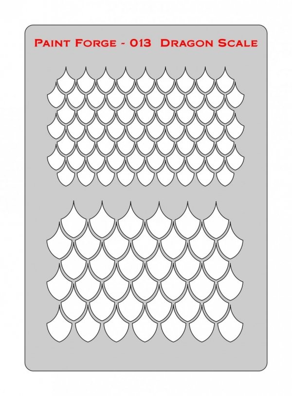 Paint Forge PFST013M STENCIL - DRAGON SCALE