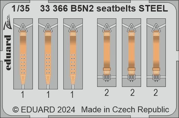 Eduard 33366 B5N2 seatbelts STEEL BORDER MODEL 1/35