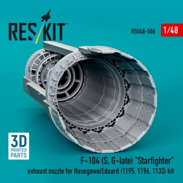 RESKIT RSU48-0506 F-104 (S, G-late) "Starfighter" exhaust nozzle for Hasegawa/Eduard (1195, 1196, 1133) kit (3D Printed) 1/48