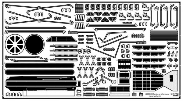MK1 Design MD-20025 DKM Battleship SCHARNHORST VALUE PACK for Trumpeter 1/200