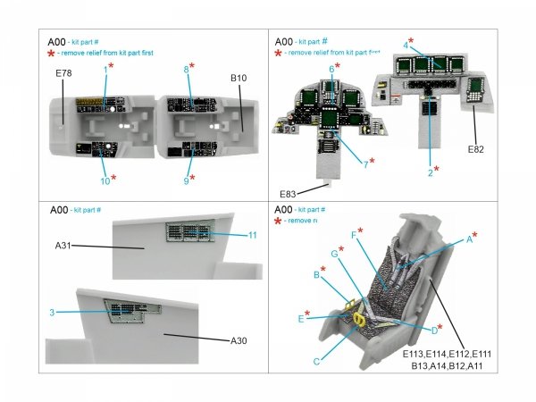 Quinta Studio QD72110 F-15E 3D-Printed &amp; coloured Interior on decal paper (Revell) 1/72