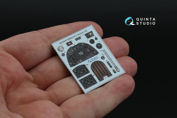 Quinta Studio QD32244 Spitfire Mk.V 3D-Printed &amp; coloured Interior on decal paper (Kotare) 1/32