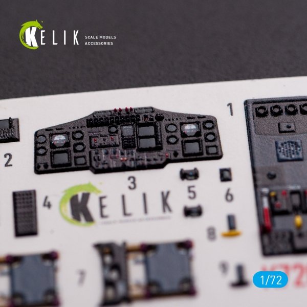 KELIK K72058 HH-65A/B Dolphin interior 3D decals for Dream Model kit 1/72