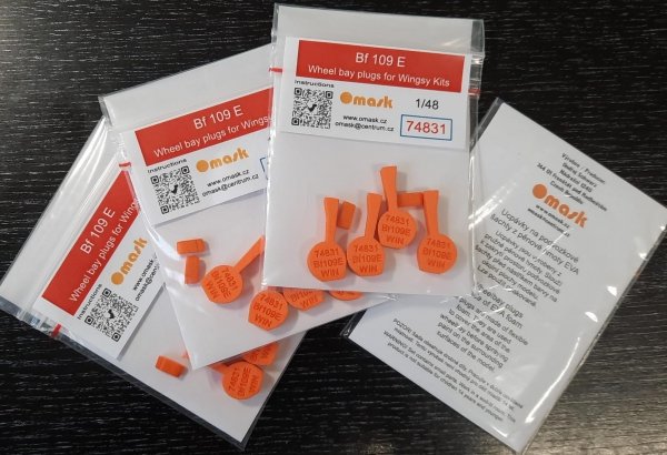 Omask 74831 Bf 109 E wheel bay plugs (for Wingsy Kits) 1/48
