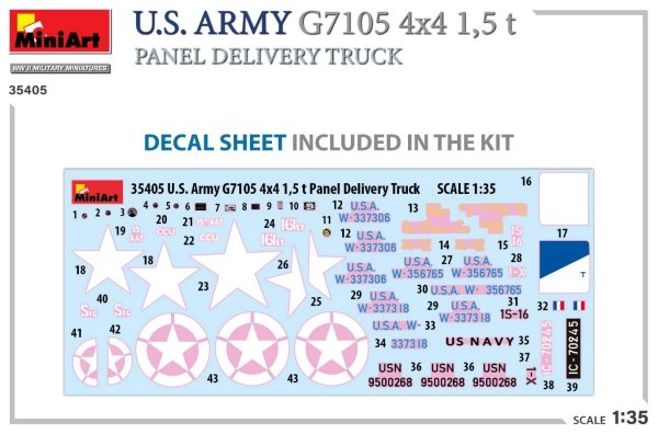 MiniArt 35405 U.S. ARMY G7105 4х4 1,5 t PANEL DELIVERY TRUCK 1/35