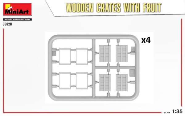 MiniArt 35628 WOODEN CRATES WITH FRUIT 1/35