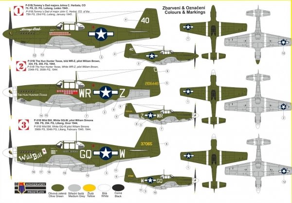 Kovozavody Prostejov KPM0245 P-51B „Mustang Aces“ 1/72