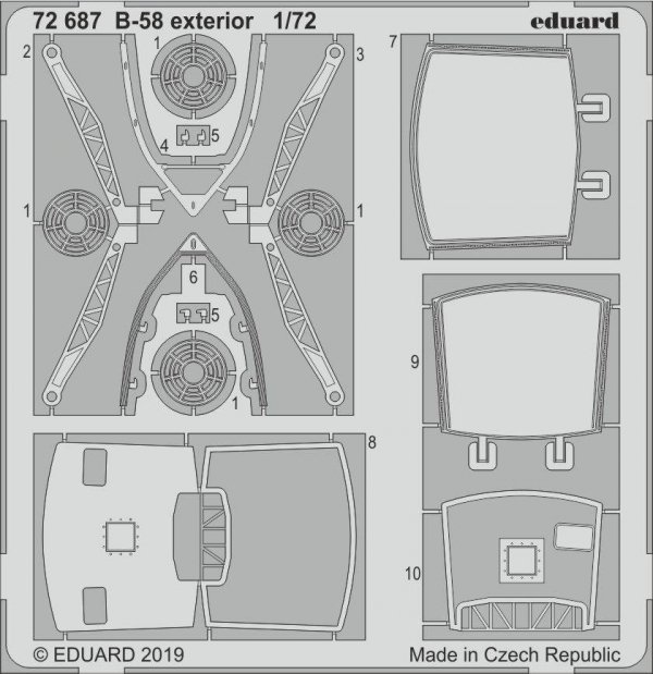 Eduard 72687 B-58 exterior 1/72 ITALERI