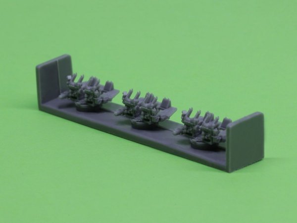 Master SM-350-093 USN 40 mm/56 Bofors quadruple mount ver.1 / with Mk-51 director - (resin, PE and turned parts) - (6pcs) 1:350