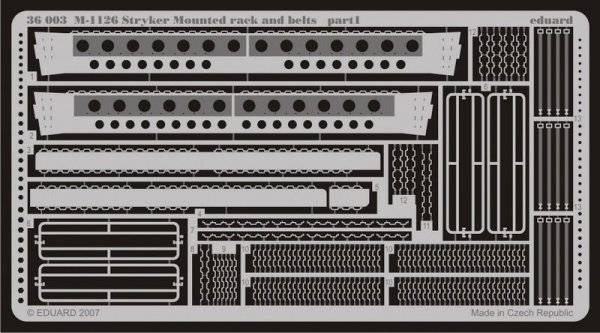 Eduard 36003 M-1126 Mounted rack and belts 1/35 AFV Club